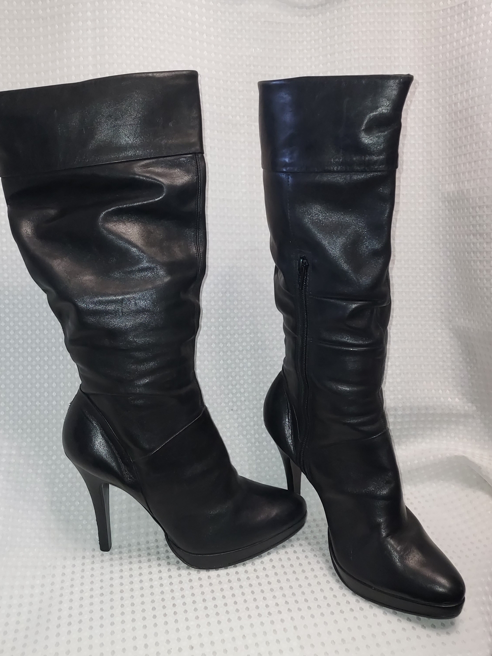 Women's Leather Wrinkle Ankle Stiletto Boots - Corello Brazil